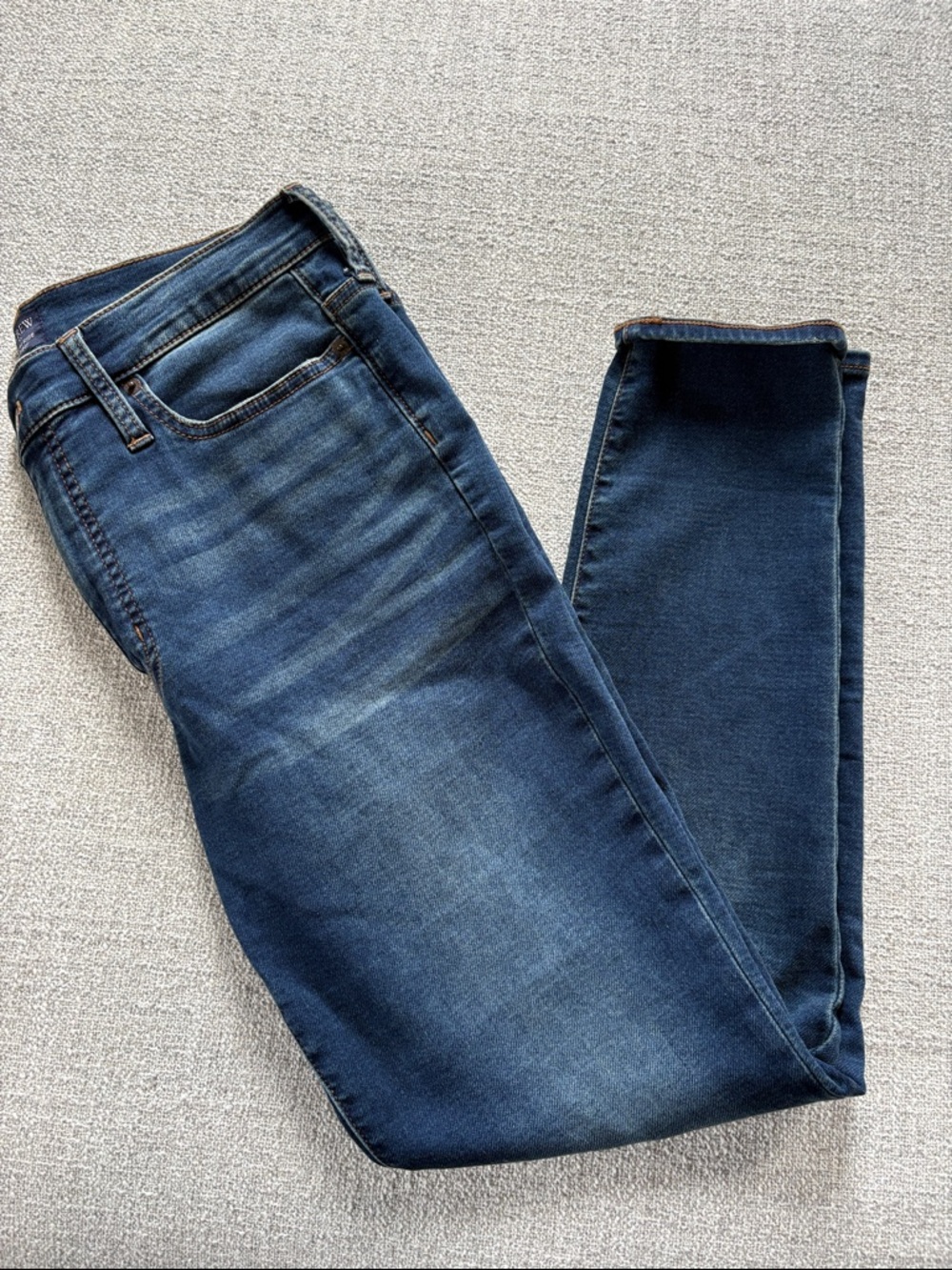 J Crew 9 High Rise Skinny Jeans Medium‎ Blue Wash Stretch Denim Size 31
